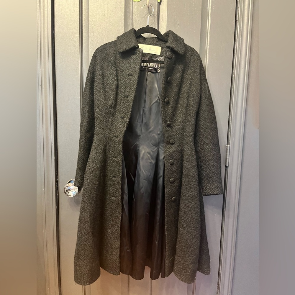 Lilli Ann Black Swing Coat Vintage